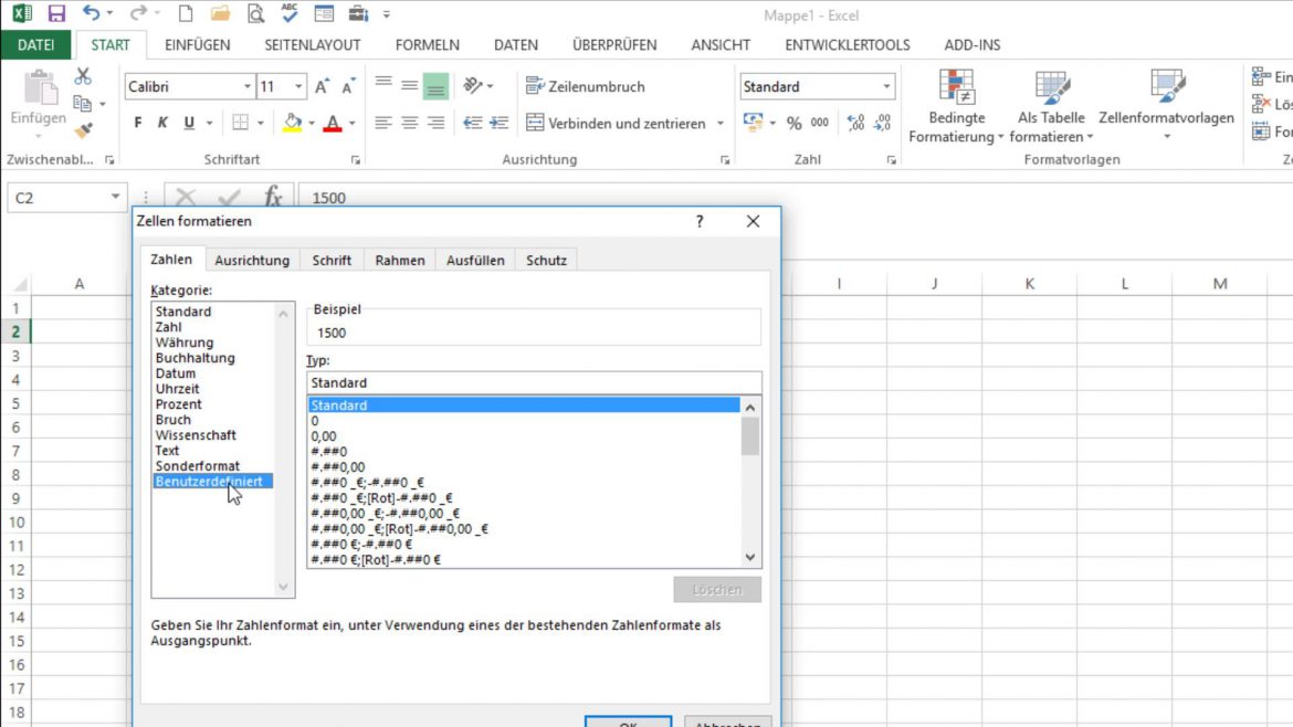 Excel Wie Sie das EuroZeichen vor die Zahlen stellen